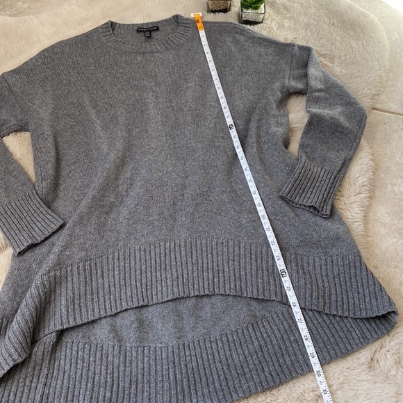 Eileen Fisher Cashmere Merino Wool Sweater High Low Gray Size XXS / XS - Picture 6 of 9